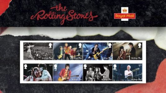 12 znaczków z The Rolling Stones