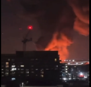 Pożar za setki milionów funtów