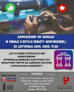 II edycja Debaty Oksfordzkiej dla polonijnej młodzieży w UK