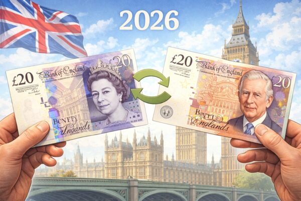 Wymiana banknotów z Elżbietą II w 2026 roku