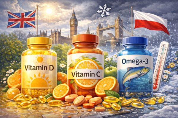 Suplementacja w brytyjskim klimacie – jakich witamin brakuje Polakom w UK?