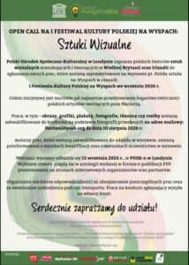 Zaproszenie dla artystów na festiwal polskiej kultury