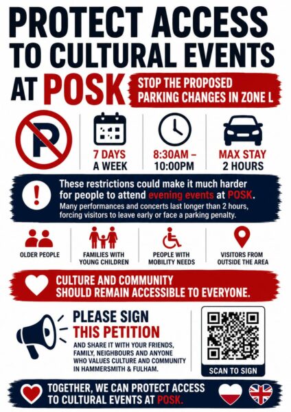 Petycja przeciwko ograniczeniom parkowania przy POSK