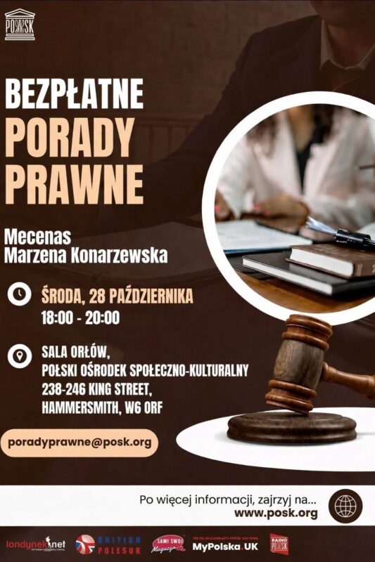 You are currently viewing Darmowe porady prawne dla Polaków w UK